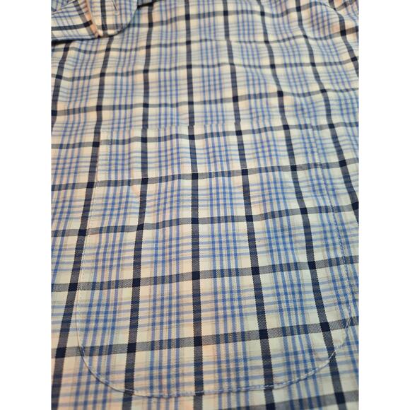 Peter Millar Crown‎ Blue Plaid Long Sleeve Button Down Shirt Men's Size XL - Picture 3 of 4